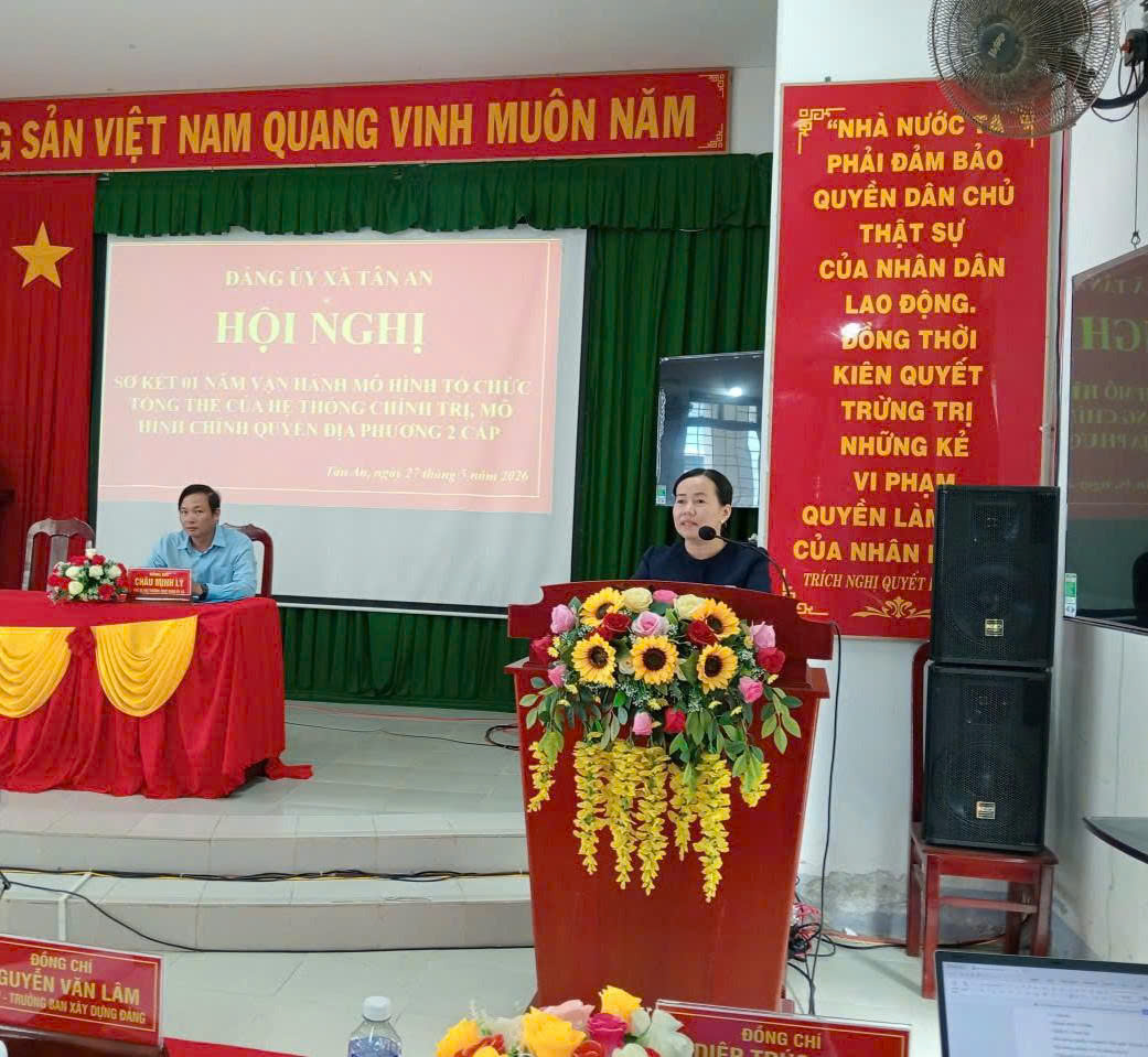 XÃ TÂN AN SƠ KẾT 01 NĂM VẬN HÀNH MÔ HÌNH CHÍNH QUYỀN ĐỊA PHƯƠNG 02 CẤP